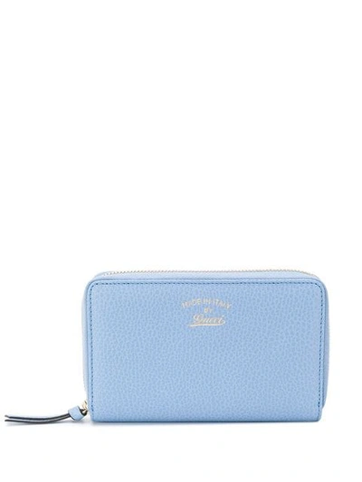 Gucci Zip Around Wallet In Blau