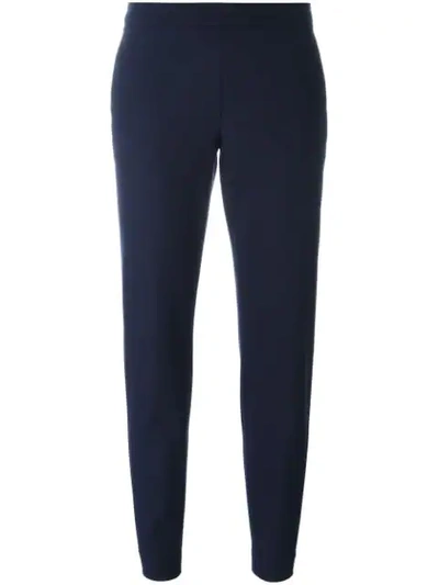 Theory Cropped Flared Trousers In Blue
