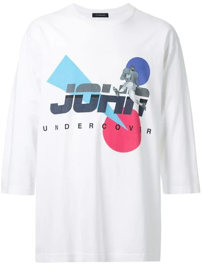 Johnundercover Logo T-shirt In White