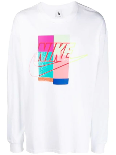 Nike Printed Sweatshirt In White