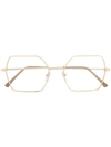 Epos Arcadia Square Frame Glasses In Gold