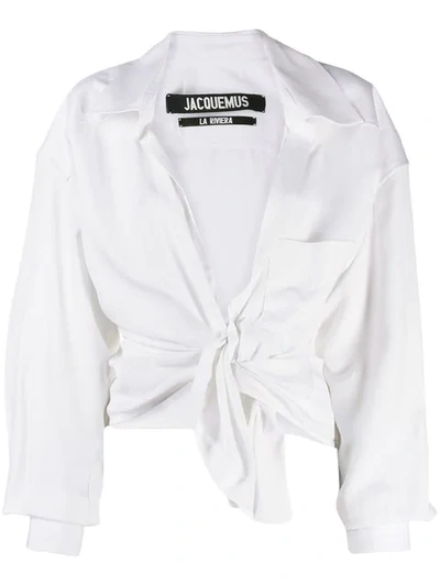 Jacquemus Knot Detail Shirt In White