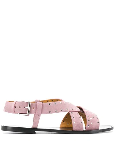 Isabel Marant Jano Studded Sandals In Purple
