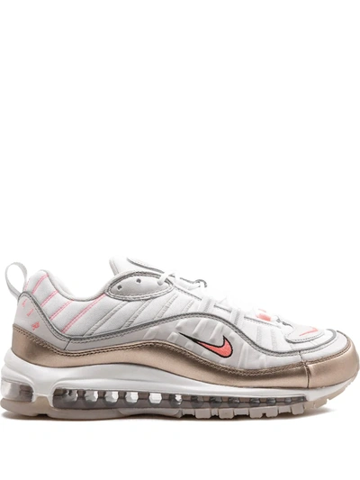 Nike Air Max 98 "rose Gold" Sneakers In White