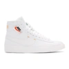 Nike Blazer Mid Rebel Sneakers In White,platinum Tint-summit White-fuel Orange