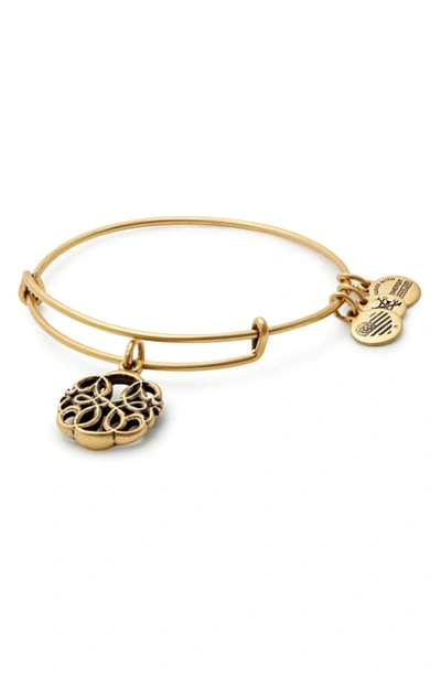 Alex And Ani Path Of Life Adjustable Wire Bangle In Russian Gold
