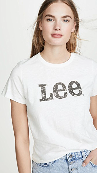 Lee Vintage Modern Lee Logo Tee In White