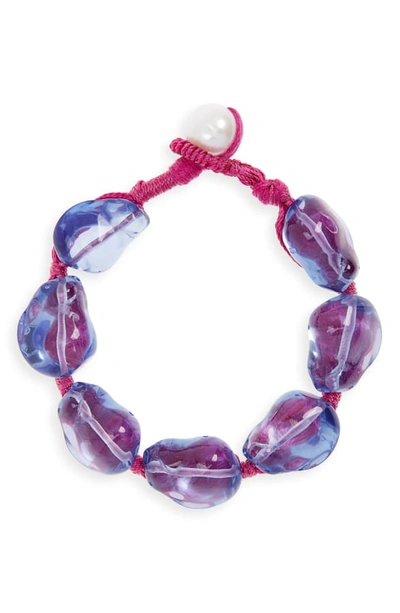 Lizzie Fortunato Pebble Bracelet In Deep Blue