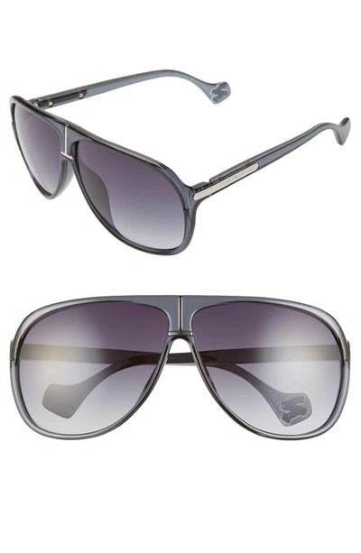 Tommy Hilfiger X Zendaya 63mm Oversize Aviator Sunglasses In Blue/ Grey