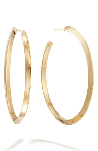 Lana Jewelry Casino Hollow Hoop Earrings In Yellow Gold