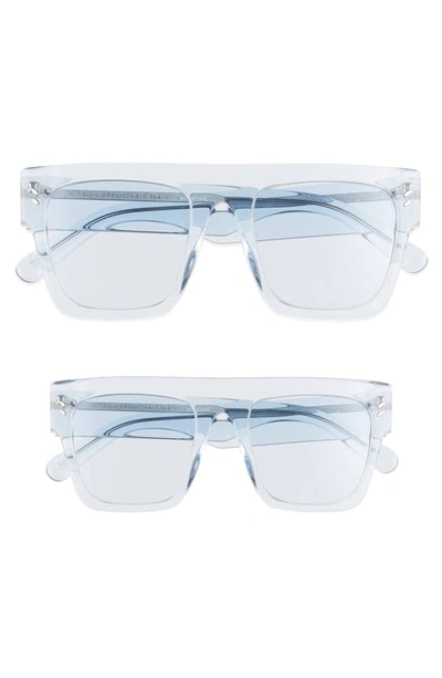 Stella Mccartney Kids' Mum & Me 51mm Tinted Flat Top Sunglasses Set - Blue
