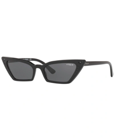 Vogue Crystal-trim Acetate Cat-eye Sunglasses In Grey-black