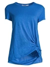 Stateside Twisted Knot Slub Tee In Azure