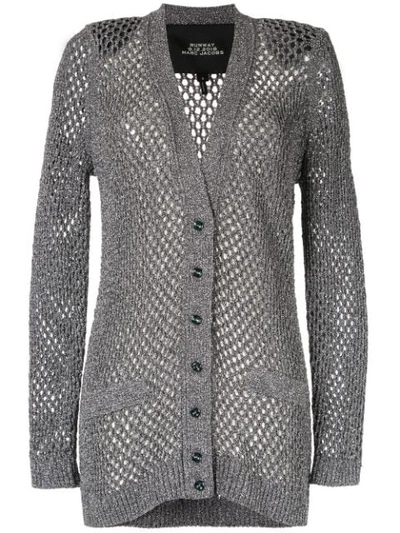 Marc Jacobs Knitted Cardigan Coat In Gunmetal