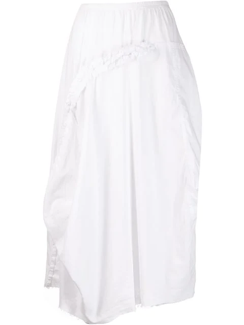 Rundholz Black Label Ruffle Detail Skirt In White | ModeSens