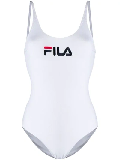 Fila Logo Swimsuit - White