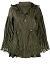 Moncler Brazzaville Hooded Parka In Green