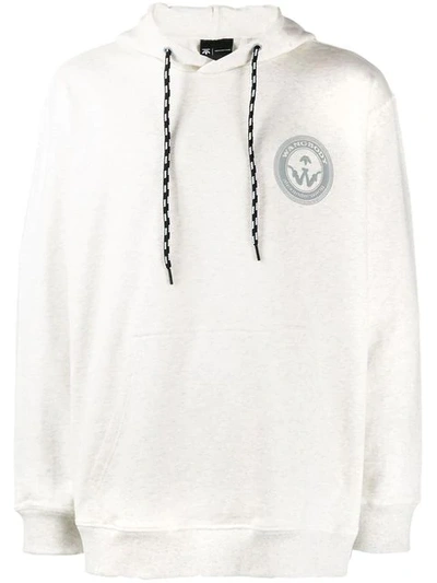 Adidas Originals By Alexander Wang Wangbody Graphic Hoodie In Heather/white/bahpnk