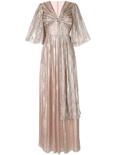 Peter Pilotto Long Striped Gown In Pink