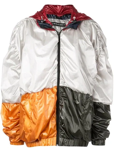 Y/project Colour Block Bomber Jacket In Orange