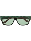 Gucci Snake Skin Detail Sunglasses In 003