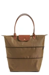Longchamp Le Pliage Expandable Tote In New Khaki