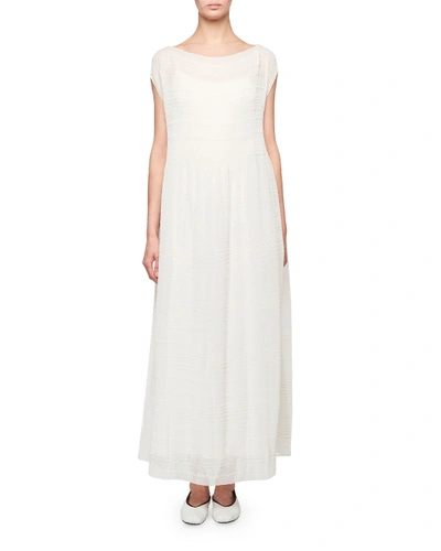 The Row Prado Dress Cap-sleeve Dress In Off White