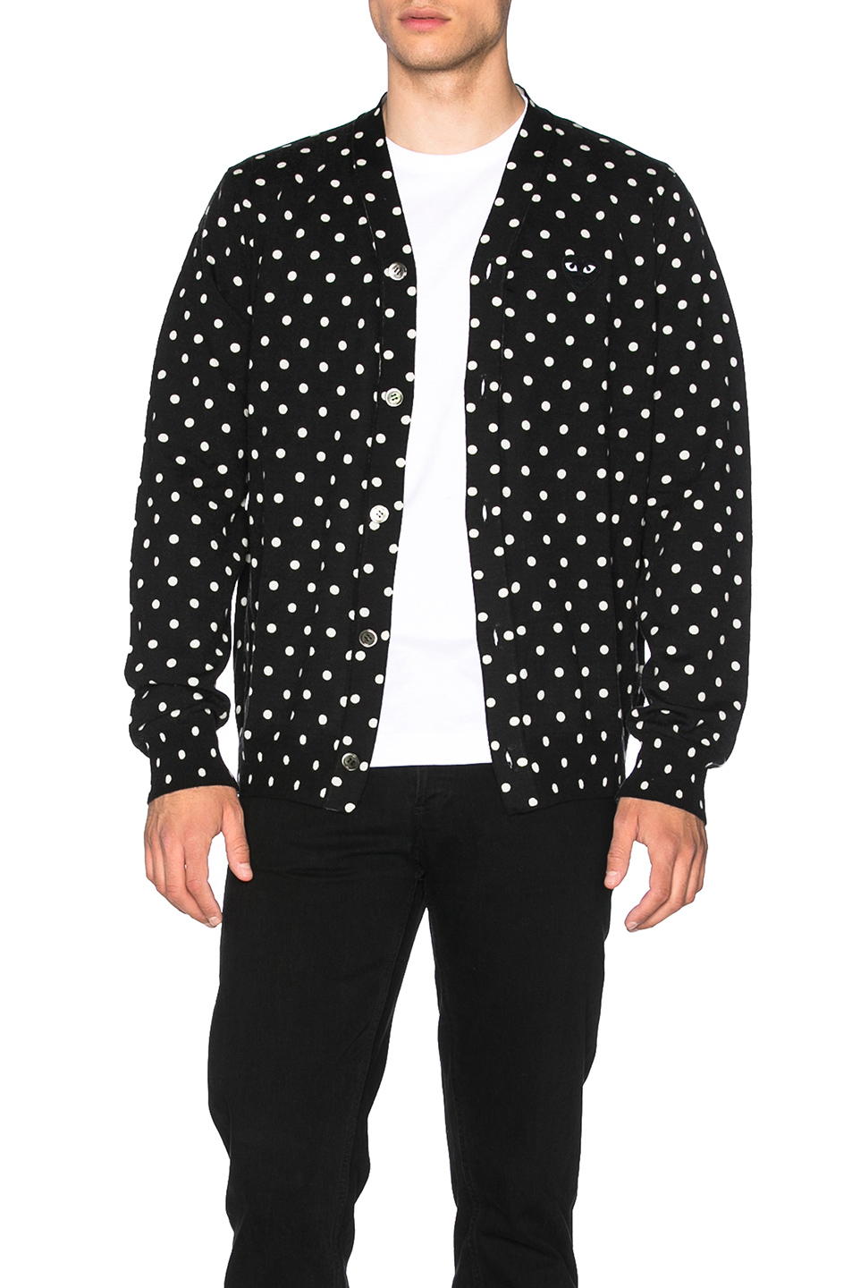 comme des garcons black polka dot