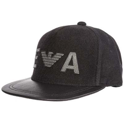 Emporio Armani Adjustable Men's Hat Baseball Cap In Black