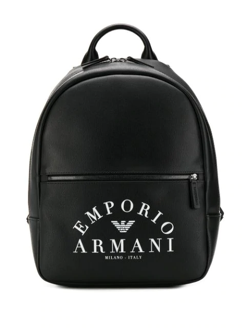 black armani backpack