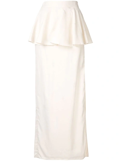 Palmer Harding Jacquard Donna Maxi Skirt In White