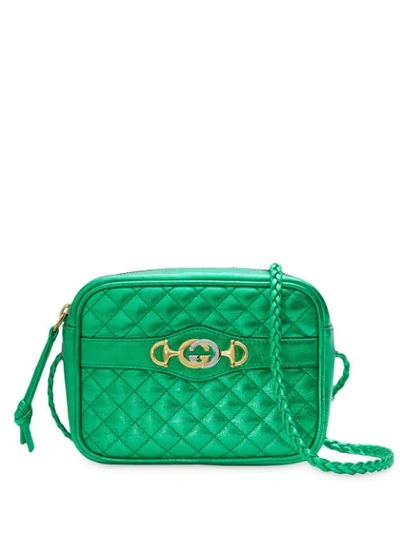 Gucci Mini Laminated Leather Bag In Green