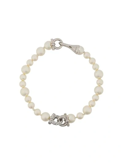 Ferragamo Salvatore  Armband Mit Perlen - Weiss In White