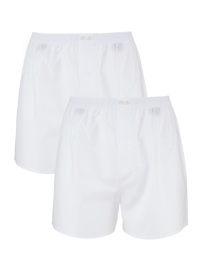 Neiman Marcus Men's 2-pack Tagless Cotton Boxers, White