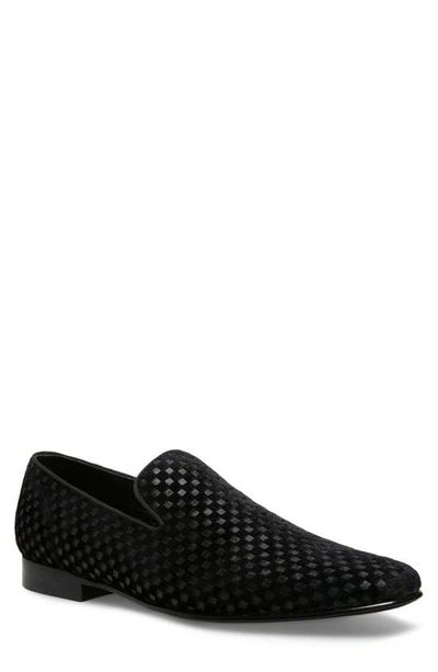 Steve Madden Men's Lifted Slip-on Loafer Shoes Men's Shoes In Black Velvet