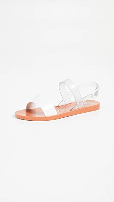 Melissa Women's Lip Ad Slingback Sandals In Orange/clear/white