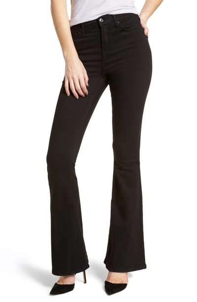 Topshop Jamie High Waist Flare Leg Jeans In Black