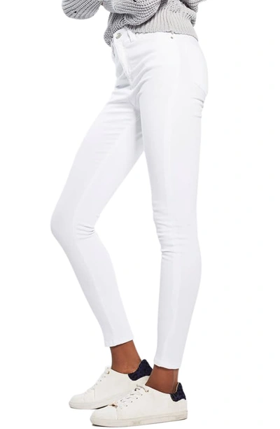 Topshop Jamie High Waist Ankle Skinny Jeans In White
