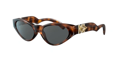 Versace Women's Cat Eye Sunglasses, 54mm In Havana/gray