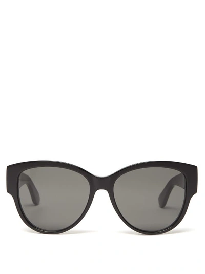 Saint Laurent Oversized Cat-eye Acetate Sunglasses In Grey