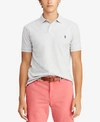 Polo Ralph Lauren Custom Slim Fit Mesh Short Sleeve Polo Shirt In Lt Smoke Heather