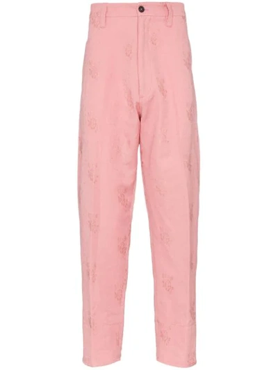 Ann Demeulemeester Achille Tailored Trousers In Pink