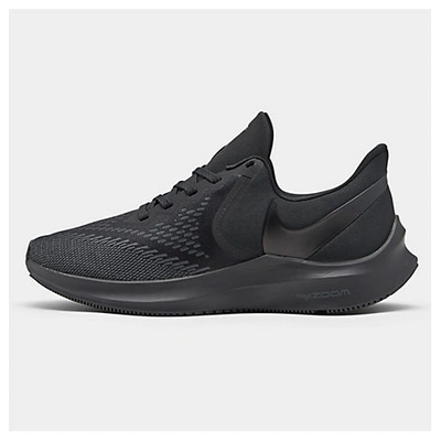 Nike Men's Air Zoom Winflo 6 Running Sneakers From Finish Line In Black