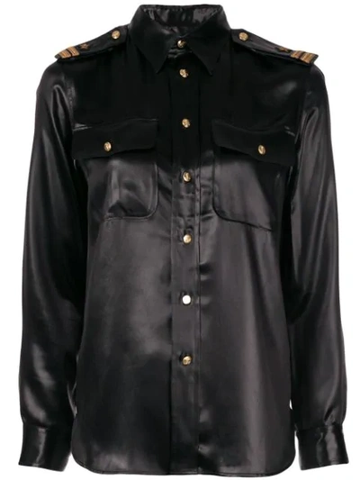Ralph Lauren High Shine Shirt In Black