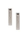 Prada Logo Embossed Cufflinks - Silver