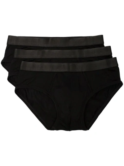 Cdlp Three-pack Logo Y-briefs In Black