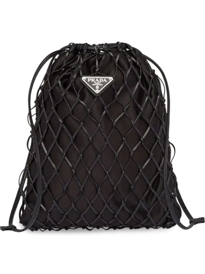 Prada Net Crossbody Bag In Black