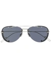 Dior Chroma 1 Aviator Sunglasses In 0102k Palladium