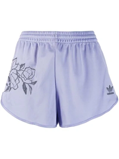 Adidas Originals Adidas Shorts Mit Blumenstickerei - Lila In Purple