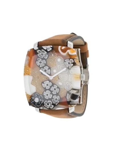 Yunik Klimt Tonneau Watch In Brown